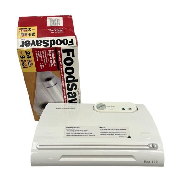 Food Saver Vac 800 sealing vacuum machine storage bags air tight preservation - Picture 1 of 9